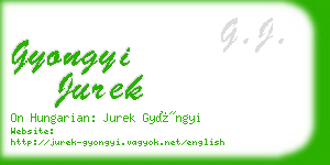 gyongyi jurek business card